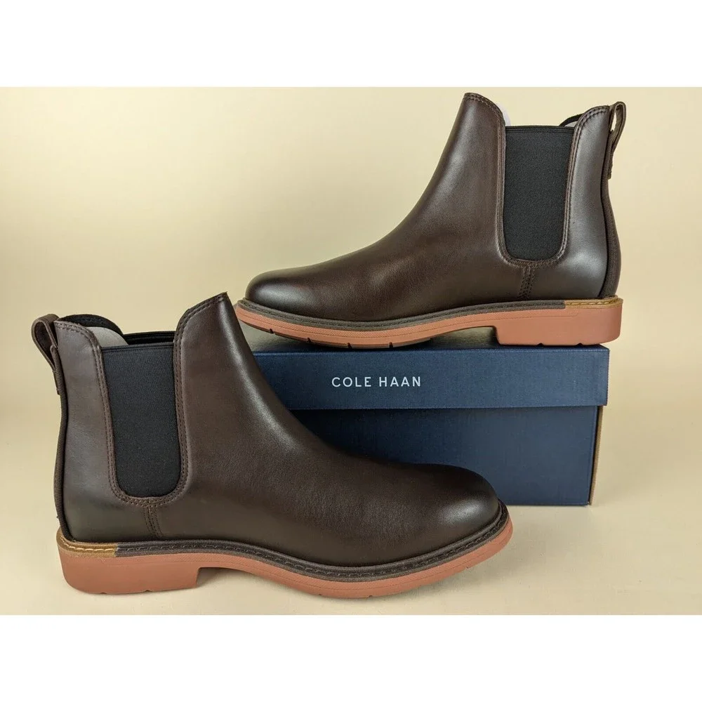 Cole Haan GRANDFOAM Go To Chelsea Boots Mens 9 M Brown Leather Shoes C36532 NWB